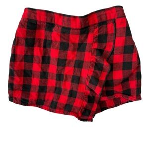 Plaid Red and Black Women's Skort 3T
